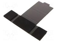 Box with foam; ESD; 100x60x15mm; cardboards; black ANTISTAT