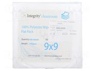 Cleaning cloth: cloth; dry; 100pcs; 228.6x228.6mm; polyester ANTISTAT