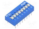 Switch: DIP-SWITCH; Poles number: 8; OFF-ON; 0.025A/24VDC; Pos: 2 ECE
