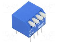 Switch: DIP-SWITCH; Poles number: 4; OFF-ON; 0.025A/24VDC; Pos: 2 ECE