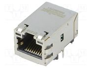 Connector: RJ45; socket; MXMag; PIN: 8; shielded,with LED; on PCBs 