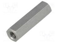 Screwed spacer sleeve; 30mm; Int.thread: M5; hexagonal DREMEC