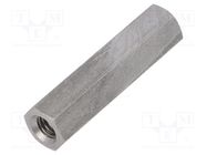 Screwed spacer sleeve; 40mm; Int.thread: M6; hexagonal DREMEC