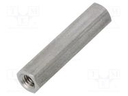 Screwed spacer sleeve; 45mm; Int.thread: M6; hexagonal DREMEC