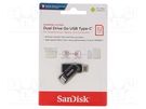 Pendrive; USB 3.1; 32GB; R: 150MB/s; DUAL DRIVE GO; black SANDISK