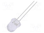 LED; 8mm; red; 2180÷3000mcd; 30°; Front: convex; 12V; No.of term: 2 