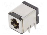 Connector: DC supply; socket; male; 5.5/2.5mm; 5.5mm; 2.5mm; THT HSM