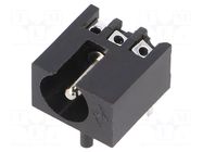 Connector: DC supply; socket; male; 5.5/2.1mm; 5.5mm; 2.1mm; THT HSM