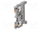 Splice terminal: rail; 0.14÷1.5mm2; ways: 1; terminals: 2; grey PHOENIX CONTACT