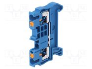 Splice terminal: rail; 0.14÷4mm2; ways: 1; terminals: 2; blue; PT 