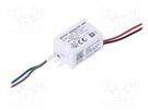 Power supply: switched-mode; LED; 4W; 3÷12VDC; 350mA; 90÷264VAC RECOM