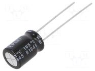 Capacitor: electrolytic; bipolar; THT; 100uF; 25VDC; Ø8x11mm; ±20% NICHICON