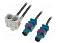 Cable; Fakra double socket,Fakra plug x2; 0.25m; Car brand: VW 4CARMEDIA