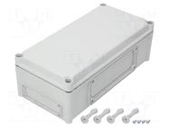 Enclosure: wall mounting; X: 190mm; Y: 380mm; Z: 130mm; EK; grey; IK08 FIBOX