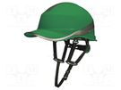 Protective helmet; Size: 55÷62mm; green; ABS; DIAMOND V UP; 1kV DELTA PLUS