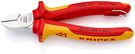 KNIPEX 70 06 160 T Diagonal Cutter insulated with multi-component grips, VDE-tested with integrated insulated tether attachment point for a tool tether chrome-plated 160 mm