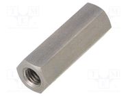 Screwed spacer sleeve; 40mm; Int.thread: M8; hexagonal DREMEC