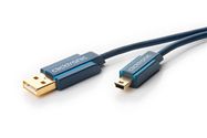 USB A to USB Mini B 2.0 Adapter Cable, 3 m - Premium cable | USB A plug <> USB mini B plug | 3.0 m | 480 Mbit/s