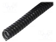Protective tube; Size: 21; galvanised steel; black; -20÷80°C; IP67 ANAMET EUROPE