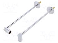 Holder; chromium plated; 200mm; 2pcs; brass,steel; PEN8 TOPMET