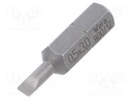 Screwdriver bit; slot; 3,0x0,5mm; Overall len: 25mm WERA