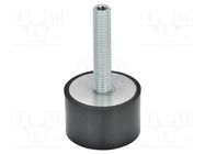 Vibroisolation foot; Ø: 64mm; H: 26mm; Shore hardness: 70; 3.7kN ELESA+GANTER