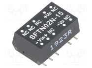 Converter: DC/DC; 2W; Uin: 21.6÷26.4V; Uout: 15VDC; Iout: 27÷133mA MEAN WELL