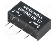Converter: DC/DC; 1W; Uin: 22.8÷26.4V; Uout: 12VDC; Iout: 0÷84mA MEAN WELL