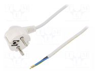 Cable; 3x0.75mm2; CEE 7/7 (E/F) plug angled,wires,SCHUKO plug PLASTROL