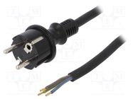 Cable; 3x1.5mm2; CEE 7/7 (E/F) plug,wires,SCHUKO plug; rubber PLASTROL