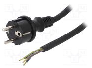 Cable; 3x1.5mm2; CEE 7/7 (E/F) plug,wires,SCHUKO plug; rubber PLASTROL