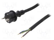 Cable; 3x2.5mm2; CEE 7/7 (E/F) plug,wires,SCHUKO plug; rubber PLASTROL