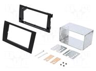 Radio frame; Audi,Seat; 2 DIN; black ACV