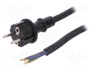 Cable; 3x2.5mm2; CEE 7/7 (E/F) plug,wires,SCHUKO plug; rubber PLASTROL