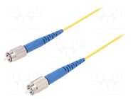 Fiber patch cord; FC/UPC,both sides; 3m; 9/125um; yellow; Gold FIBRAIN