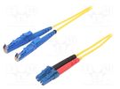 Fiber patch cord; E2/UPC,LC/UPC; 3m; Optical fiber: 9/125um; Gold FIBRAIN