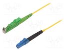 Fiber patch cord; E2/APC,LC/UPC; 5m; Optical fiber: 9/125um; Gold FIBRAIN