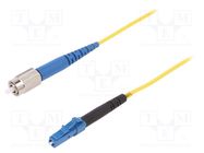 Fiber patch cord; FC/UPC,LC/UPC; 1m; Optical fiber: 9/125um; Gold FIBRAIN