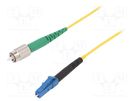 Fiber patch cord; FC/APC,LC/UPC; 1m; Optical fiber: 9/125um; Gold FIBRAIN