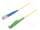 Fiber patch cord; E2/APC,FC/UPC; 5m; Optical fiber: 9/125um; Gold FIBRAIN