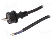 Cable; 3x2.5mm2; CEE 7/7 (E/F) plug,wires,SCHUKO plug; rubber PLASTROL