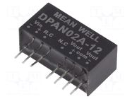 Converter: DC/DC; 2W; Uin: 9÷18VDC; Uout: 12VDC; Uout2: -12VDC; SIP8 MEAN WELL