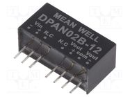 Converter: DC/DC; 2W; Uin: 18÷36V; Uout: 12VDC; Uout2: -12VDC; SIP8 MEAN WELL