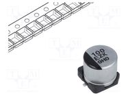 Capacitor: hybrid; 100uF; 25VDC; SMD; ESR: 50mΩ; ZKU; ±20%; 4000h; 2A PANASONIC