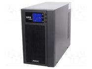 Power supply: UPS; 2.4kW; 3kVA; 230V; 425x190x325mm; 7Ah; Ubatt: 12V QOLTEC