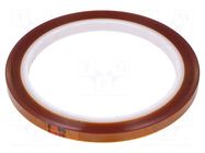 Tape: high temperature resistant; Thk: 0.07mm; 62%; amber; W: 6mm 3M