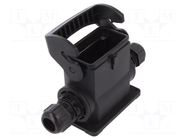 Enclosure for connectors: HDC; size 10B; for panel mounting HARTING