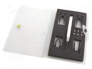 Tweezers-set; replaceable tips; ESD; 4pcs. IDEAL-TEK