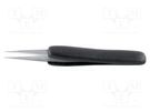 Tweezers; Blade tip shape: sharp; Tweezers len: 130mm; ESD IDEAL-TEK
