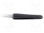 Tweezers; Blade tip shape: sharp; Tweezers len: 110mm; ESD IDEAL-TEK